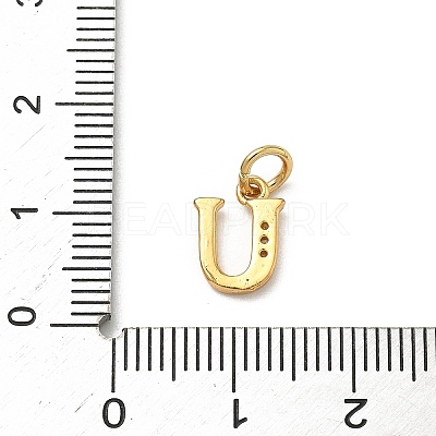 Brass Micro Pave Cubic Zirconia Charms KK-I382-03G-U-1