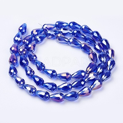Electroplate Glass Beads Strands LS-EGLA-D015-15x10mm-13-1