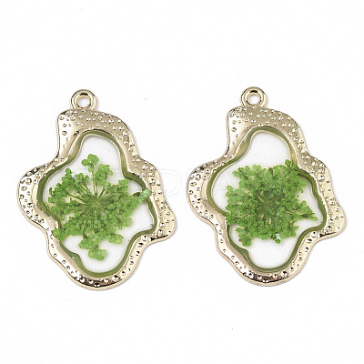 Epoxy Resin Pendants X-RESI-T045-028B-1