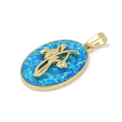 Rack Plating Brass Pendants KK-U032-91G-04-1