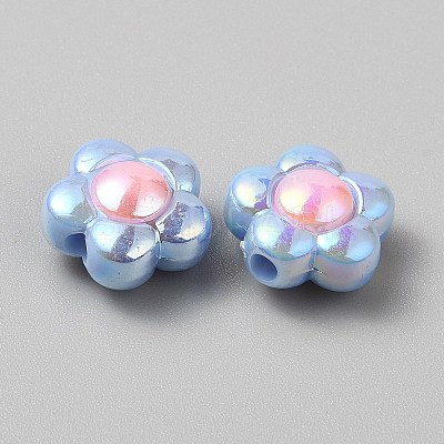 Plating Acrylic Beads MACR-WH0007-128C-1