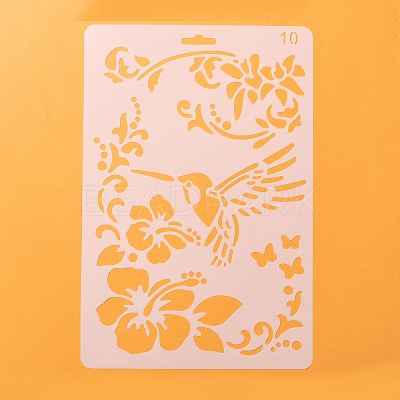 Plastic Reusable Drawing Painting Stencils Templates DIY-F018-B10-1