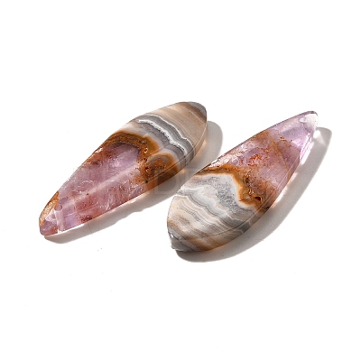 Natural Amethyst Lace Agate Pendants G-A244-07B-1