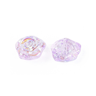 Electroplate Transparent Glass Beads Strands EGLA-N056-02A-03-1