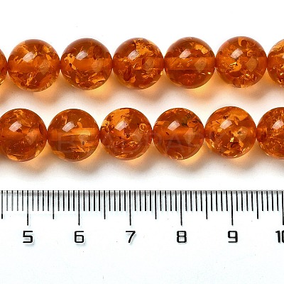 Resin Imitation Amber Beads Strands RESI-Z017-01C-1