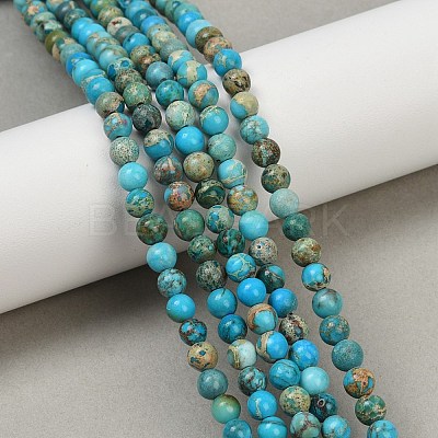 Dyed Natural Regalite/Imperial Jasper/Sea Sediment Jasper Beads Strands G-B124-C04-10-1