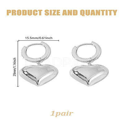 1 Pair Brass Hoop Earrings EJEW-LP0007-123P-1