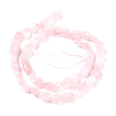Natural Madagascar Rose Quartz Beads Strands G-G018-13-1
