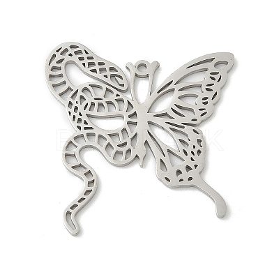 304 Stainless Steel Pendants STAS-F326-15P-1
