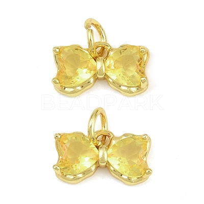 Brass Glass Pendants KK-K340-48G-1