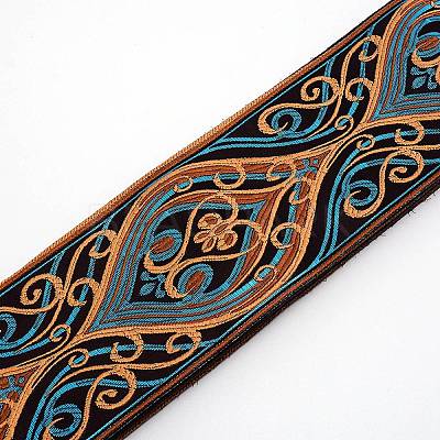 Embroidery Polyester Ribbons OCOR-WH0064-01A-WH-1