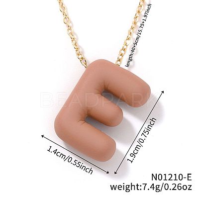 Alloy Initial Pendant Necklaces RS8745-5-1
