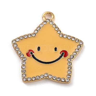 Alloy Enamel Pendants ENAM-M009-01B-G-1