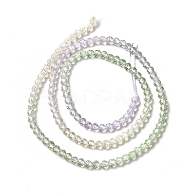 Transparent Gradient Color Glass Beads Strands GLAA-H021-01B-11-1
