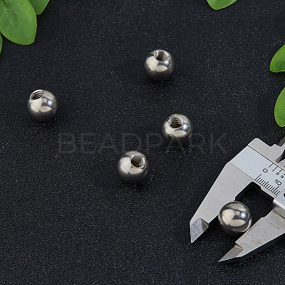 5Pcs 304 Stainless Steel Round Cord End Caps STAS-FH0002-40A-1