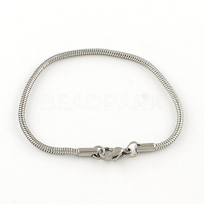 Tarnish Resistant 304 Stainless Steel European Style Bracelets for Jewelry Making PPJ-R002-01-1
