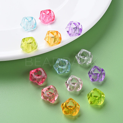 Transparent Acrylic European Beads MACR-S373-56B-1