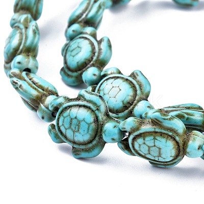 Dyed Synthetic Turquoise Beads Strands G-M152-10-B-1
