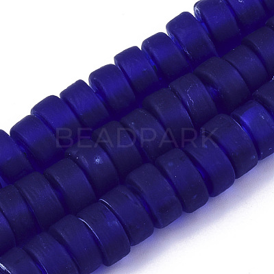 Handmade Frosted Lampwork Beads Strands LAMP-T007-11D-1