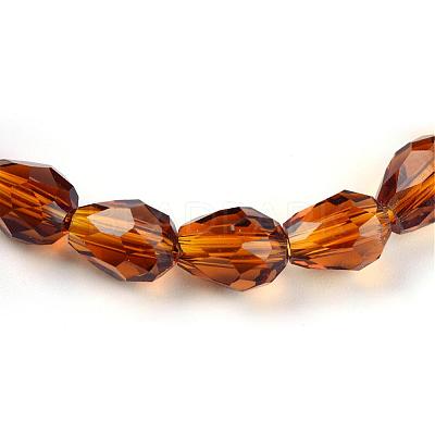 Transparent Glass Bead Strands GLAA-R024-6x8mm-M-1