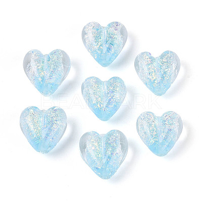 Handmade Foil Lampwork Beads Strands FOIL-T008-08E-1
