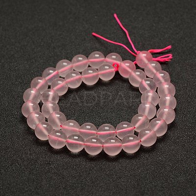 Natural Rose Quartz Beads Strands G-G735-47-8mm-1
