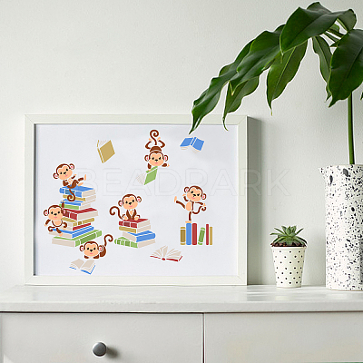 2Pcs 2 Styles PET Hollow Out Drawing Painting Stencils DIY-WH0411-031-1