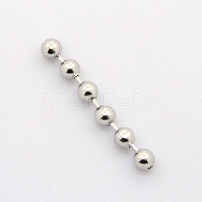Tarnish Resistant 304 Stainless Steel Ball Chains CHS-A002B-5.0mm-1