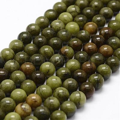 Natural Chinese Jade Beads Strands G-F363-8mm-1