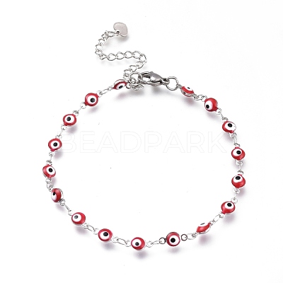 304 Stainless Steel Link Bracelets BJEW-M203-04P-A-1