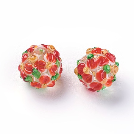 Handmade Bumpy Lampwork Beads LAMP-E021-07K-1