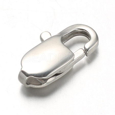 Tarnish Resistant 304 Stainless Steel Lobster Claw Clasps STAS-F094-05E-P-1
