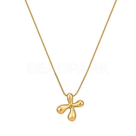 304 Stainless Steel Alphabet Pendant Necklaces for Men and Women GP1122-24-1