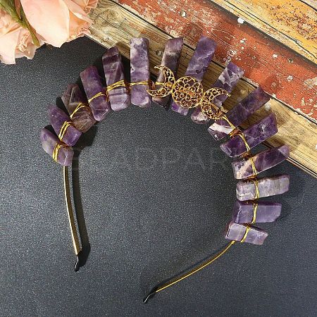 Natural Amethyst Hair Bands PW-WGD5E77-02-1