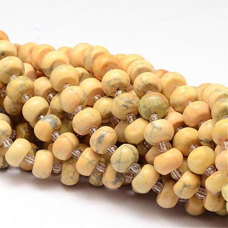 Natural Yellow Agate Beads Strands X-G-K115-67-1