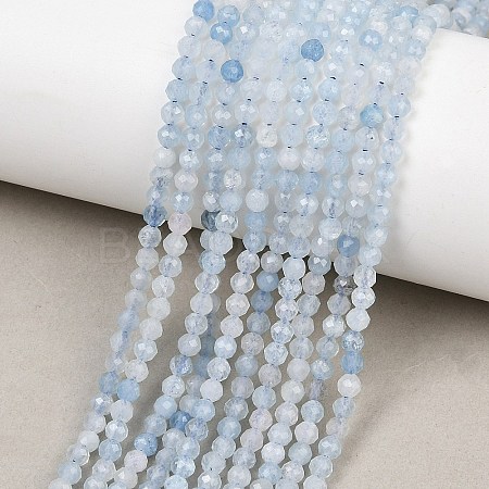 Natural Aquamarine Beads Strands G-Z163-C01-3mm-1