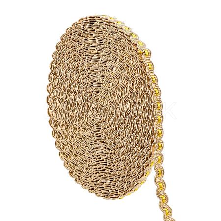 Nylon Braided Lace Ribbon SRIB-WH0006-25C-1