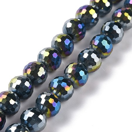 Electroplate Glass Beads Strands GLAA-E036-13B-1