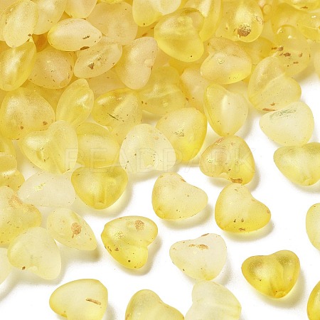 Frosted Transparent Acrylic Beads OACR-F013-09-1