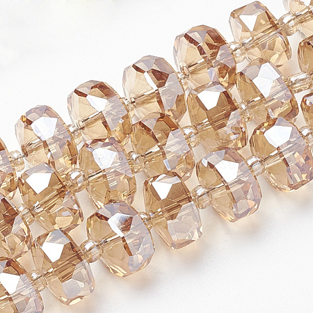 Electroplat Glass Beads Strands EGLA-Q092-10mm-D09-1