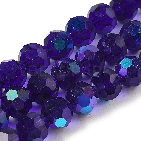 Electroplate Transparent Glass Beads Strands EGLA-A035-T10mm-L06-1