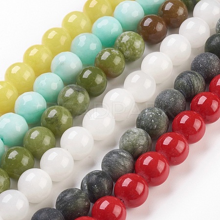 Natural Jade Beads Strands G-MSMC007-18-12mm-1