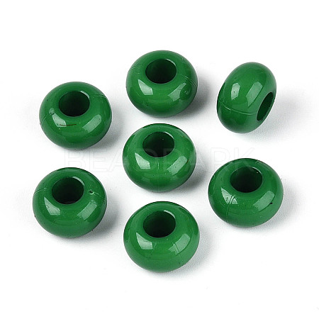 Opaque Acrylic European Large Hole Beads SACR-N019-03A-1