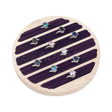 6-Slot Wood Ring Display Stands RDIS-WH0011-30-1