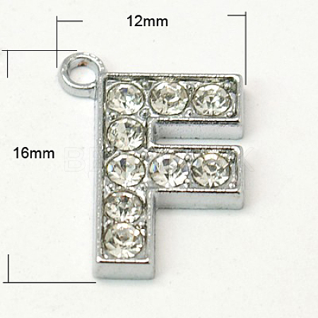 Alloy Letter Pendants X-RB-C1416-F-1
