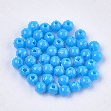 Opaque Plastic Beads KY-T005-6mm-614-1