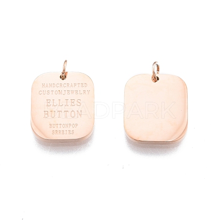 Ion Plating(IP) 304 Stainless Steel Pendants STAS-T060-33B-RG-1