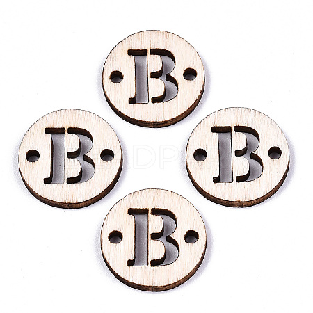 Unfinished Natural Poplar Wood Links Connectors WOOD-S045-140A-01B-1