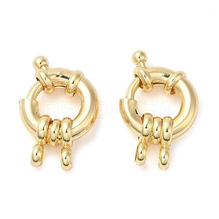 Brass Spring Ring Clasps KK-C028-04G-1