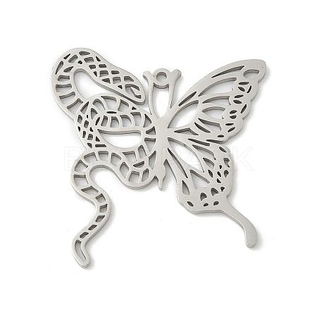 304 Stainless Steel Pendants STAS-F326-15P-1